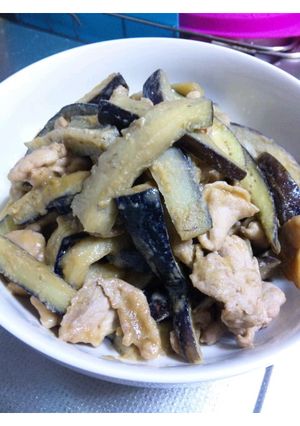 なすと豚肉のｺﾞﾏ味噌炒め-レシピのメイン写真