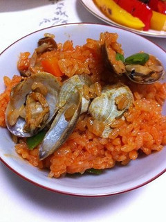 秋色野菜ジュースの炊き込みご飯-レシピのメイン写真