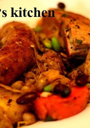 豚肉とウインナーと豆のグリル　-レシピのメイン写真