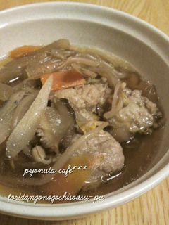 生姜でぽかぽか 鶏団子のご馳走スープ-レシピのメイン写真