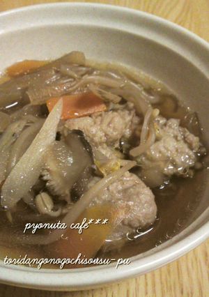 生姜でぽかぽか　鶏団子のご馳走スープ-レシピのメイン写真