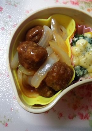 お弁当に☆市販のミートボールにお野菜IN-レシピのメイン写真