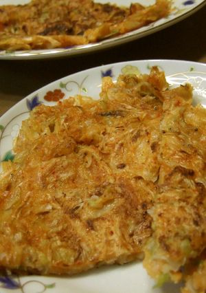 キムチ入りのねぎ焼き　-レシピのメイン写真