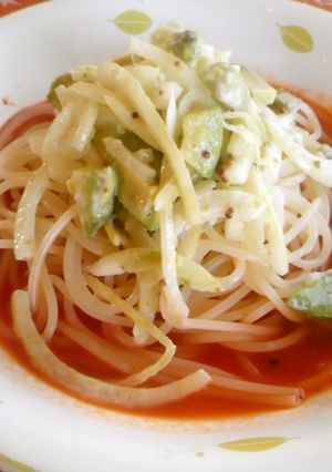 野菜たっぷり！アボカド冷製パスタ-レシピのメイン写真