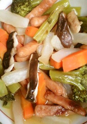 伊藤ハムポークビッツの野菜蒸し-レシピのメイン写真