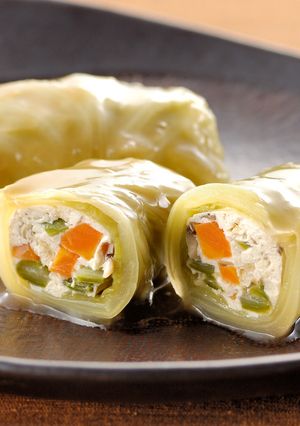 木綿豆腐と油揚げのロールキャベツ-レシピのメイン写真