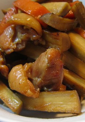ごぼうと鶏肉のはちみつ照り焼き❤-レシピのメイン写真
