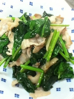 ほうれん草と豚バラ薄切り肉のソテー-レシピのメイン写真