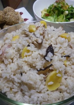 ★☆栗としいたけの炊き込みご飯☆★-レシピのメイン写真