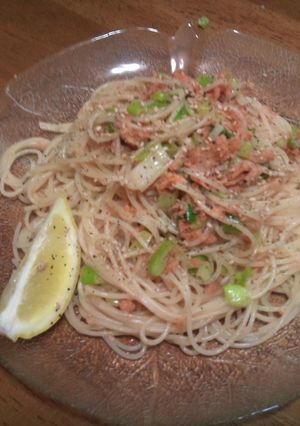 鮭と長ネギのバターしょう油パスタ★-レシピのメイン写真