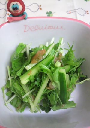 簡単混ぜるだけde水菜の梅じそサラダ-レシピのメイン写真