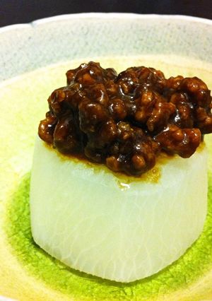 赤味噌で肉味噌のふろふき大根-レシピのメイン写真