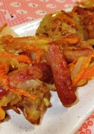 ポークビッツ×野菜カレーチーズかき揚げ-レシピのメイン写真