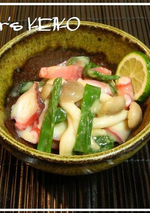 【農家のレシピ】たことしめじの酢味噌和え-レシピのメイン写真