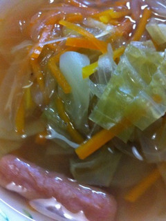 ポークビッツで簡単スープ-レシピのメイン写真
