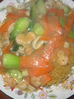 冷凍シーフードたっぷりヘルシー皿うどん-レシピのメイン写真