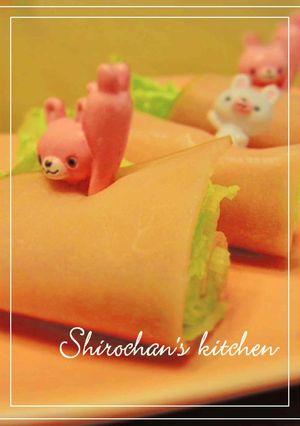 ◆くるりん♡ハム巻きサラダ◆-レシピのメイン写真
