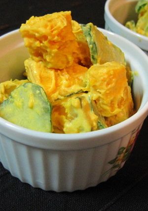 ごま油でちょっと中華風☆かぼちゃのサラダ-レシピのメイン写真