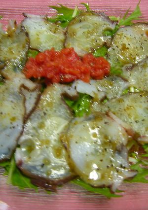 簡単♪ちょっと和風なタコのカルパッチョ♪-レシピのメイン写真