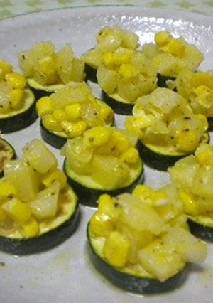ズッキーニのじゃがマヨコーンのせ-レシピのメイン写真