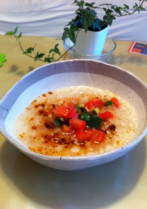 トマトの冷製酸辛粥-レシピのメイン写真