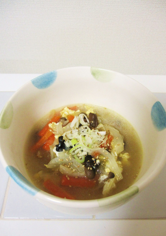 冬瓜(夕顔)と野菜たっぷり中華スープ-レシピのメイン写真
