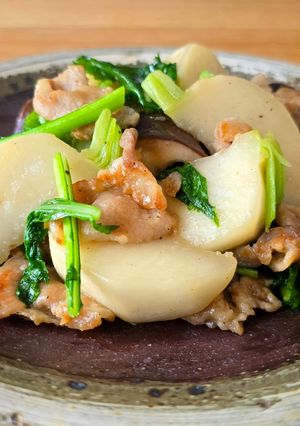 かぶと豚肉の炒めもの-レシピのメイン写真