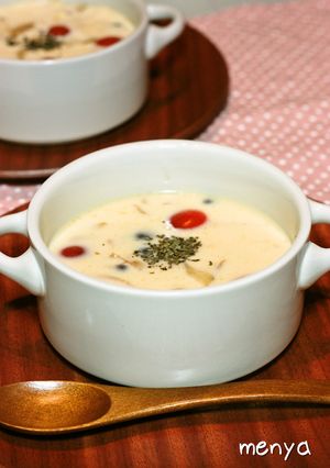 トマトとさつまいものクリーミー茶碗蒸し♡-レシピのメイン写真