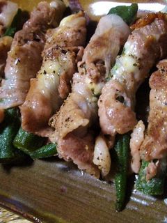豚肉とチーズでオクラ巻き-レシピのメイン写真