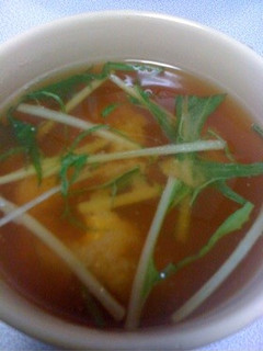 ♡♥即席♥お豆腐と水菜のお味噌汁♡-レシピのメイン写真