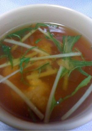 ♡♥即席♥お豆腐と水菜のお味噌汁♡-レシピのメイン写真