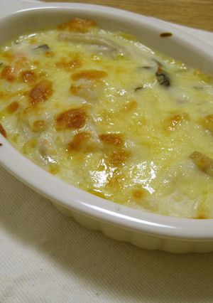 ホタテとエビときのこのグラタン-レシピのメイン写真
