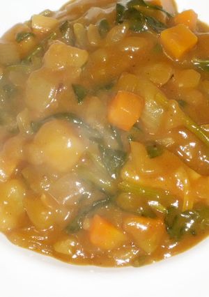 次男作★劇旨ほうれん草の入った野菜カレー-レシピのメイン写真
