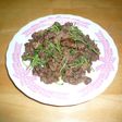 とうみょうと牛肉の細切り炒め