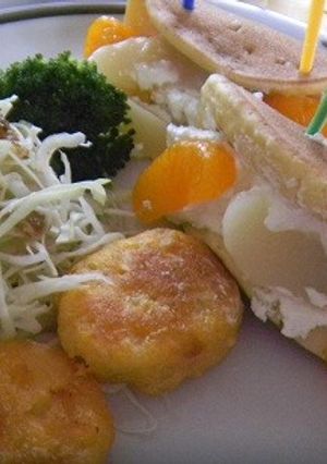 オムレット風★生クリームフルーツ添え-レシピのメイン写真