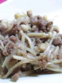 ひき肉とえのきの炒めもの-レシピのメイン写真