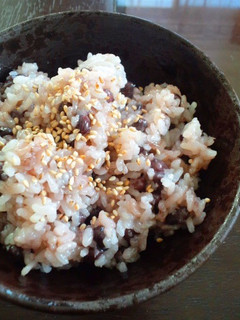 小豆+白米+餅+炊飯器で簡単赤飯-レシピのメイン写真