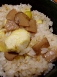 ヘルシー!手軽に松茸栗ぎんなんご飯♪-レシピのメイン写真