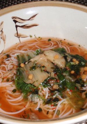 お茶漬けキムチそうめん-レシピのメイン写真