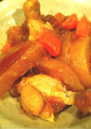 コラーゲンたっぷり鶏と大根の煮物...♡-レシピのメイン写真