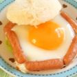 簡単美味しい☆ポークビッ月見バーガー