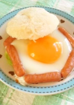 簡単美味しい☆ポークビッ月見バーガー-レシピのメイン写真