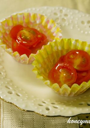 お弁当に♪プチトマトのゼリー寄せ☆-レシピのメイン写真