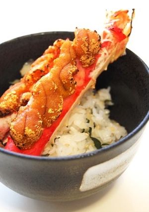 焼き蟹・焼き雲丹のっけ香りごはん-レシピのメイン写真