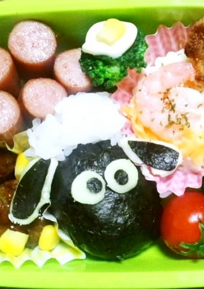簡単♡ひつじのショーンおにぎり☆キャラ弁 by そのこッッ 【クックパッド】 簡単おいしいみんなのレシピが392万品
