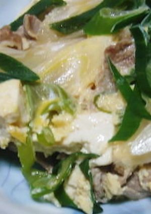 豚肉と豆腐の卵とじ-レシピのメイン写真