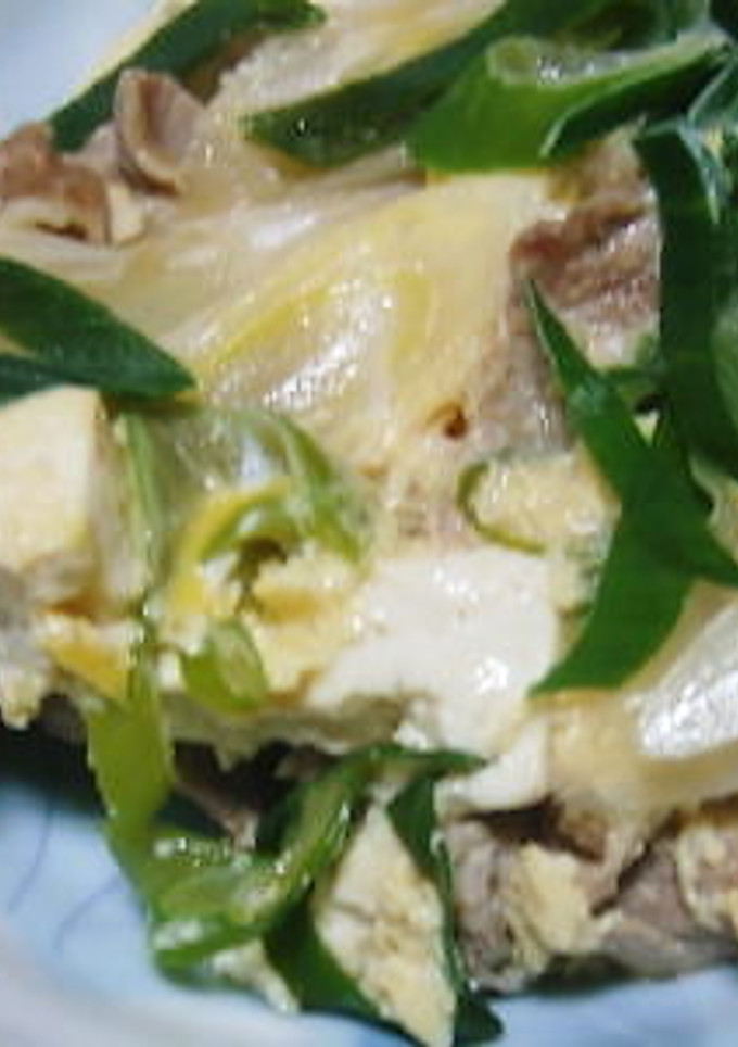 豚肉と豆腐の卵とじ-レシピのメイン写真