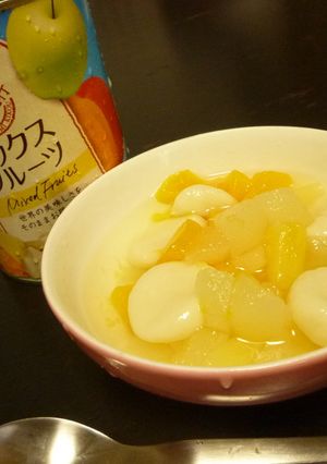 もっちり豆腐白玉団子のフルーツポンチ-レシピのメイン写真