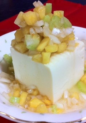 今が旬！柿の豆腐サラダ-レシピのメイン写真