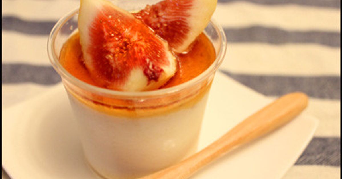 簡単バナナプリン♪カラメルいちじく添え by 山本リコピン